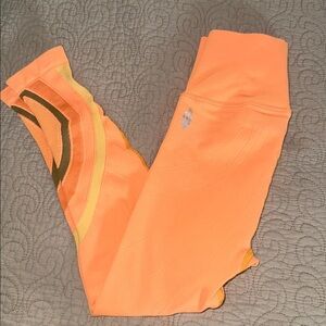 Bright‎ Orange High-Waisted Leggings